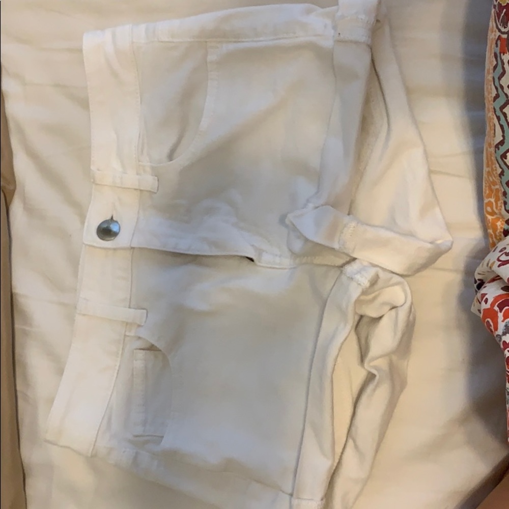 white jean shorts